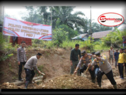 JELANG HARI BHAYANGKARA KE-78, POLRES BENGKULU UTARA GELAR PROGRAM “POLISI MEMBANGUN DESA”