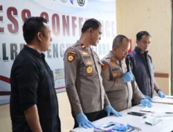 Polres BU Press Conference Kasus Penganiayaan Yang Menyebabkan Kematian Di Desa Air Sebayur